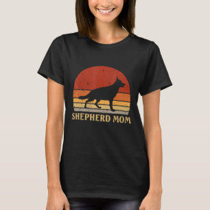 Retro German Shepherd Mama Dog Mother Pet Schäfer T-Shirt