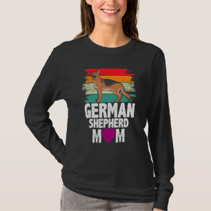 Retro German Shepherd Mama Hund Mutter Haustiere M T-Shirt