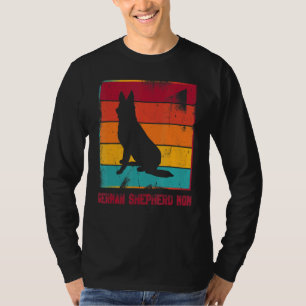 Retro German Shepherd Mama Owner Mother Pet Mama D T-Shirt