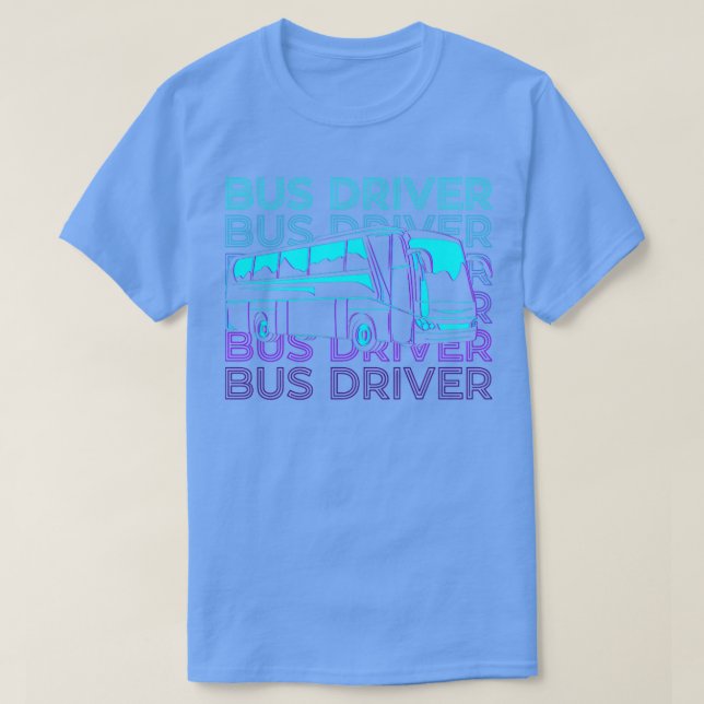 Retro-Geschenk für den Busfahrer T-Shirt (Design vorne)