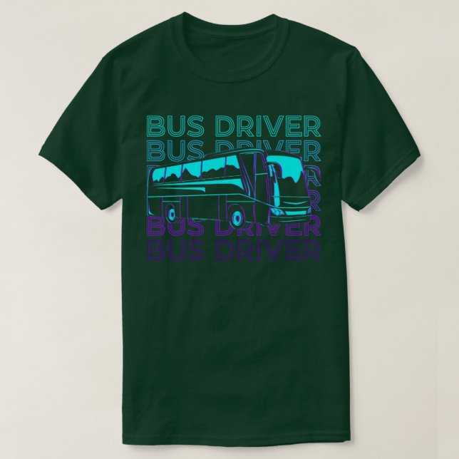 Retro-Geschenk für den Busfahrer T-Shirt (Design vorne)