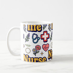 Retro-Geschenk für Krankenpfleger mit medizinische Kaffeetasse