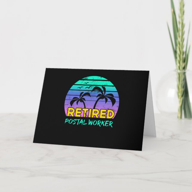 Retro-Geschenke für die Altersversorgung von Posta Karte (Vorderseite)