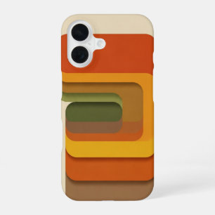 Retro geschichtete geometrische Formen iPhone 16 Hülle