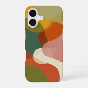 Retro-geschichtete organische Formen iPhone 16 Hülle