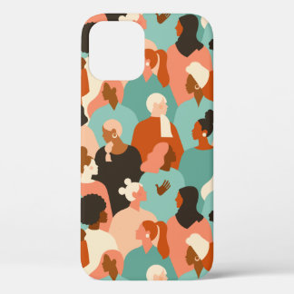 Retro-Gesichtsmuster des menschlichen Diversity Case-Mate iPhone Hülle