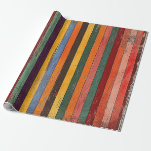 Retro gestreift geschenkpapier