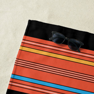 Retro gestreift strandtuch