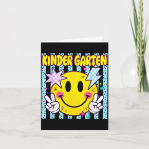 Retro gestreift zurück zur Schule Kindergarten lus Karte