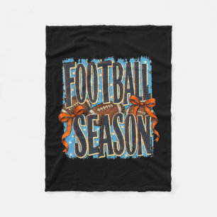 Retro gestreifte lustige Herbst-Spieltag-Footballs Fleecedecke