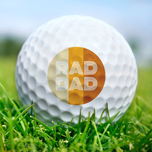 Retro gestreifter cooler Vater Golfball