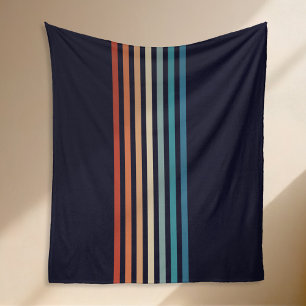 Retro-gestreiftes minimalistisches Muster aus den Fleecedecke
