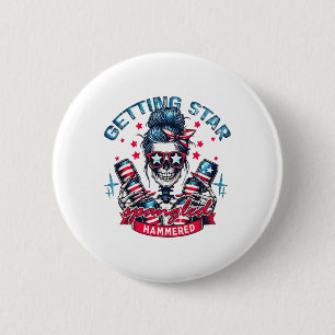 Retro Getting Star Spangled Hammered America 4th O Button