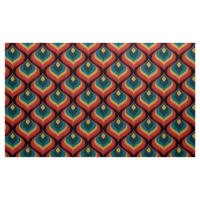 retro Gewebe des 70ers Stoff (Yard (91,4 cm))