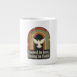 Retro-gewurzelte und aufstrebende Glaubensgestaltu Jumbo-Tasse