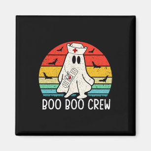 Retro Ghost Boo Crew Frauen Kindergärten Magnet