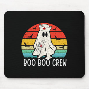 Retro Ghost Boo Crew Frauen Kindergärten Mousepad