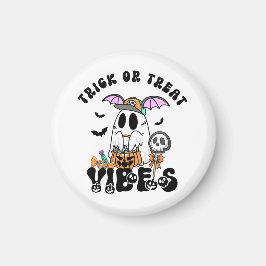 Retro Ghost Candy Halloween Trick oder Treat vibes Magnet