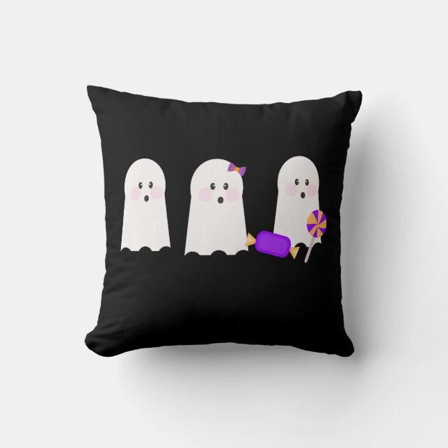 Retro Ghost Ghoul Fall Halloween Kissen (Vorderseite)