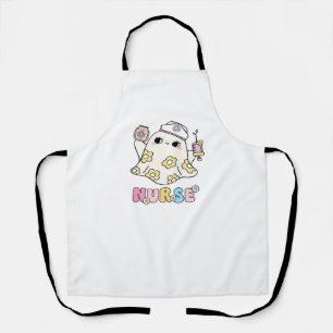 Retro Ghost Nurse Halloween Design Classic T - Shi Schürze
