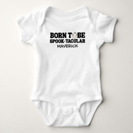 Retro Ghost One Halloween Boy 1st Birthday Baby Strampler