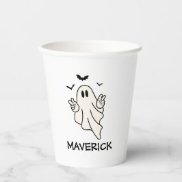 Retro Ghost One Halloween Boy 1st Birthday Pappbecher