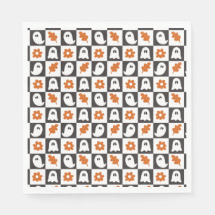 Retro Ghosts Halloween Niedliche Pastell Ghost K Serviette