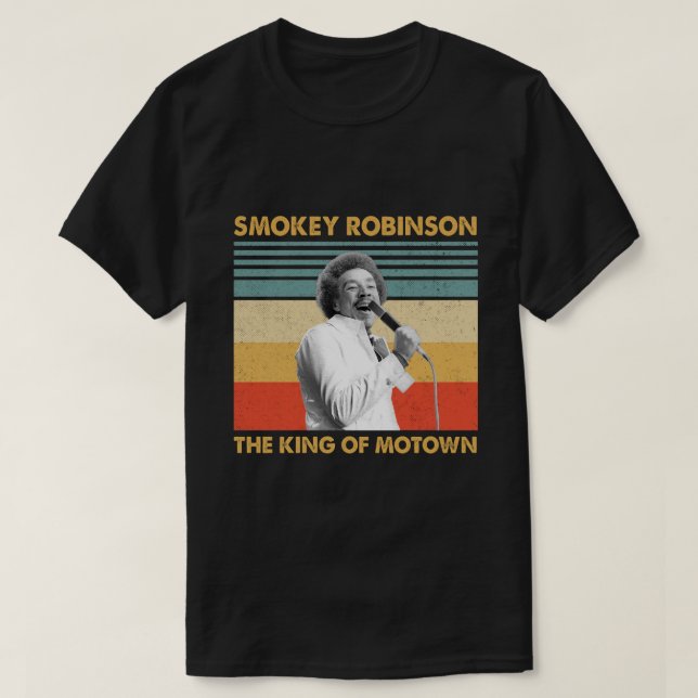 Retro gibt Smokey Robinson, der König von Motown T-Shirt (Design vorne)