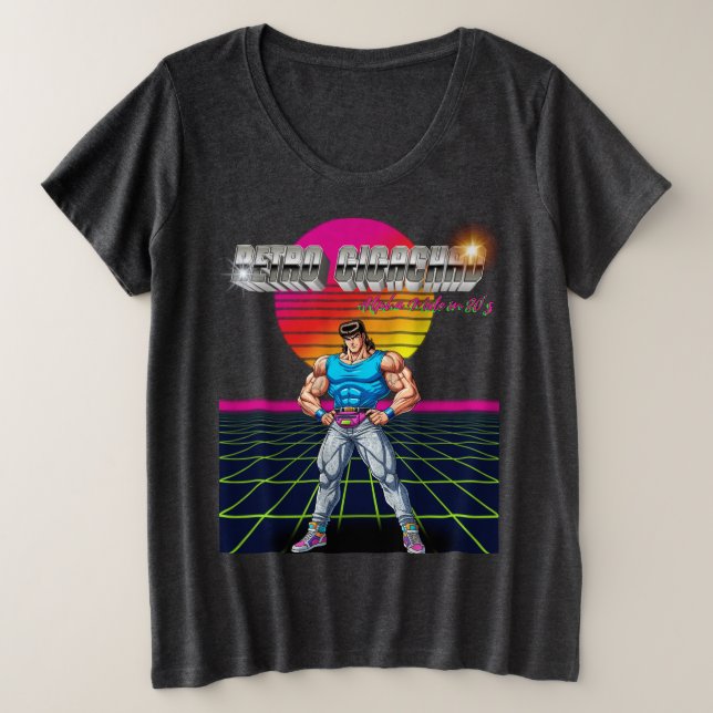 Retro Gigachad  Große Größe T-Shirt (Design vorne)