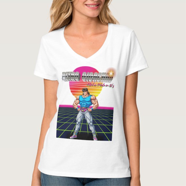 Retro Gigachad  T-Shirt (Vorderseite)