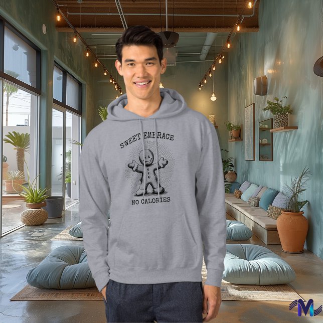 Retro Gingerbread Man - Vintag Halftone Black Hoodie (Von Creator hochgeladen)