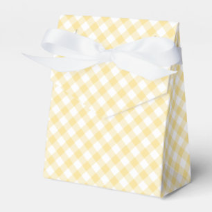 Retro-Gingham Kanariengelb Geschenkschachtel
