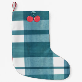 Retro-Gingham Kleiner Weihnachtsstrumpf