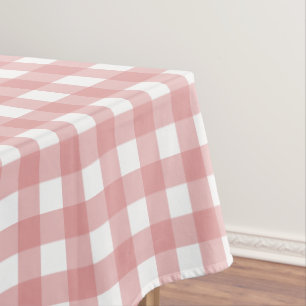 Retro Gingham Pattern Rosa und weiße Streifen Tischdecke