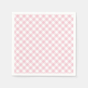 Retro Gingham Rosa Serviette