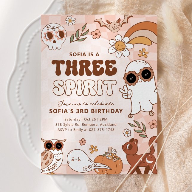 Retro Girl Halloween Invitation d'anniversaire (Créateur téléchargé)