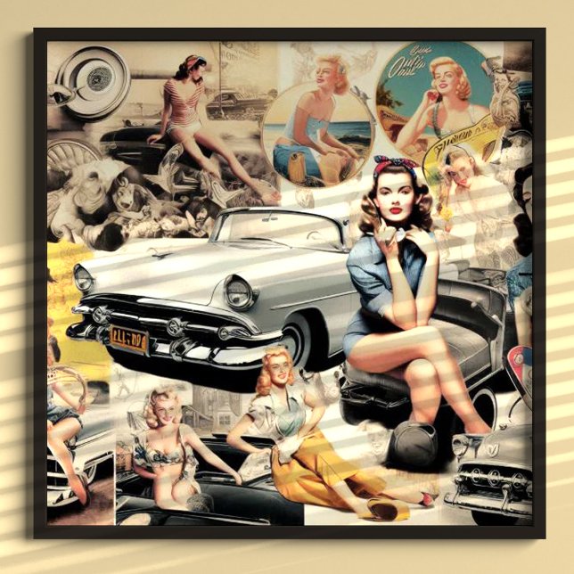 Retro Girls Collage aus den 50er Jahren Poster (Von Creator hochgeladen)