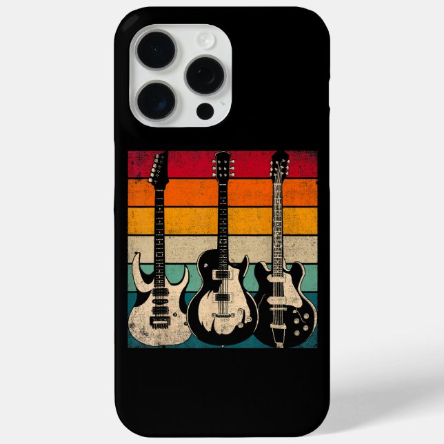 Retro Gitarre  Case-Mate iPhone Hülle (Rückseite)