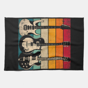 Retro Gitarre  Geschirrtuch