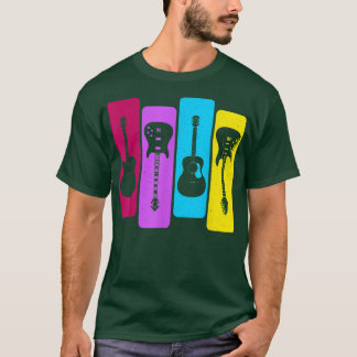 Retro Gitarre Gitarrist Acoustic Electric Guitar R T-Shirt
