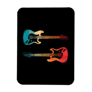 Retro Gitarre Gitarrist E-Bass Gitarre Rock M Magnet