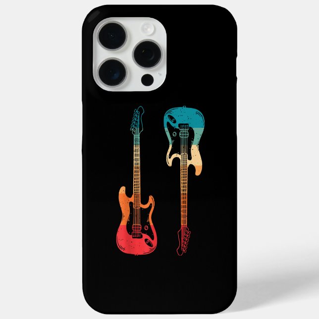 Retro Gitarre Gitarrist Electric Bass Gitarre Rock Case-Mate iPhone Hülle (Rückseite)