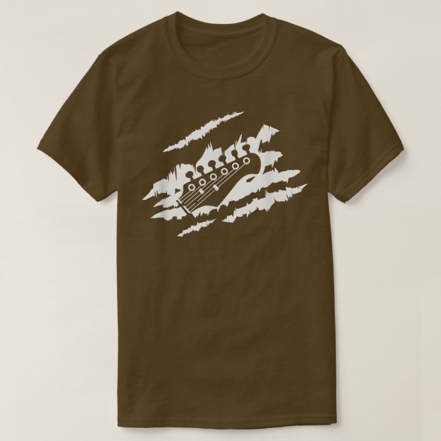 Retro Gitarre Musician Bass Gitarrist Gitarre Play T-Shirt (Design vorne)