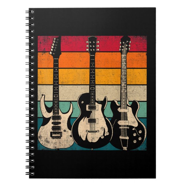 Retro Gitarre  Notizblock (Vorderseite)