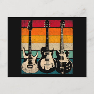 Retro Gitarre Postkarte