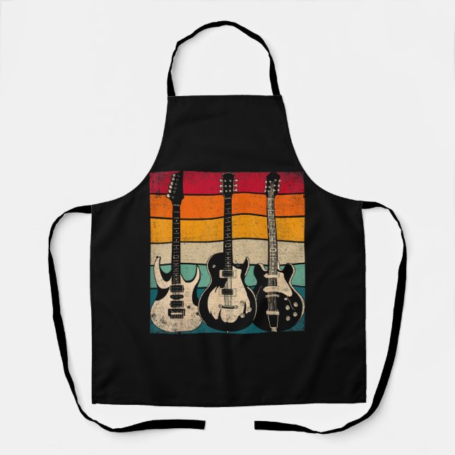 Retro Gitarre  Schürze (Vorderseite)