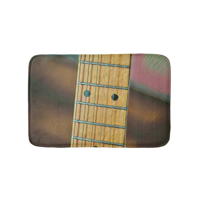 Retro-Gitarrengeschenk Badematte (Vorderseite)