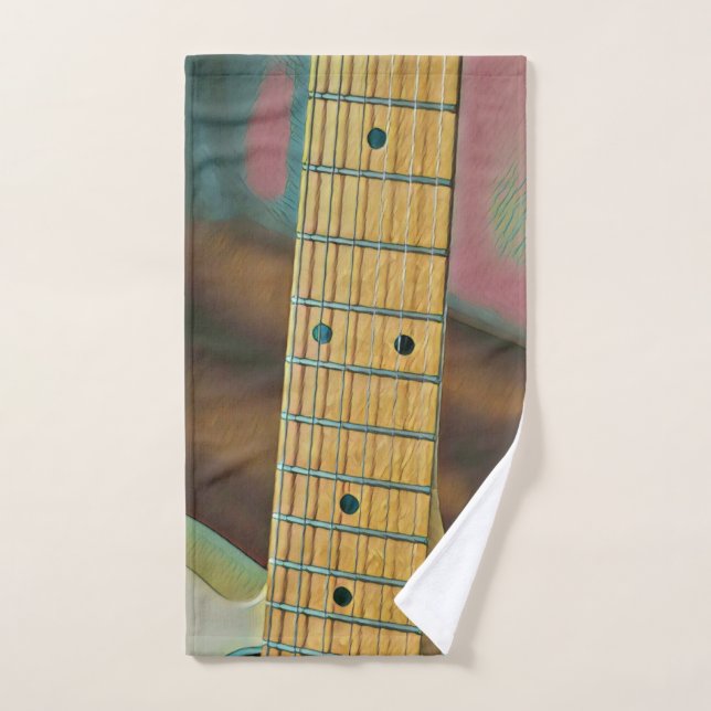 Retro-Gitarrengeschenk Handtuch (Handtuch)