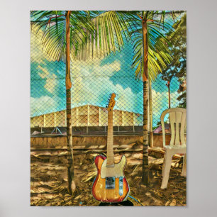 Retro-Gitarrengeschenk Poster