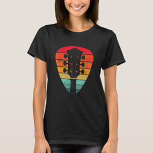 Retro-Gitarrenplektrum-Musik T-Shirt